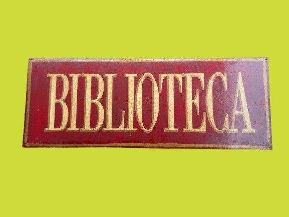 Reclamebord - IJzer, Bibliotheekles, Antiek en Kunst, Curiosa en Brocante