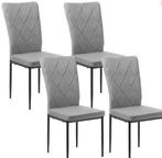 4x Moderne Eetkamerstoelen met Stevige Metalen Poten, Huis en Inrichting, Stoelen, Verzenden, Nieuw