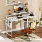 Bureau - Computertafel - Computerbureau - 100x48 cm - Wit, Verzenden, Zo goed als nieuw