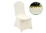 4 Spandex stoelhoezen - Ivoor Wit, Huis en Inrichting, Verzenden, Nieuw