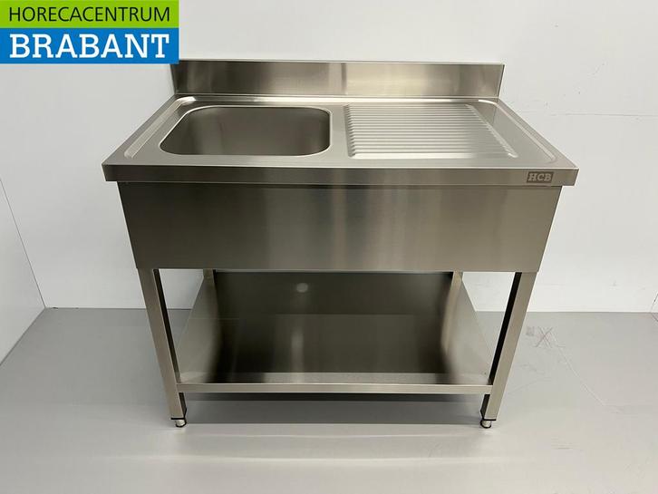 RVS Spoeltafel spoelbak 100 x 60 cm Horeca, Zakelijke goederen, Horeca | Keukenapparatuur, Nieuw in verpakking, Ophalen of Verzenden