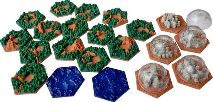 Terraforming Mars - 3D Tiles Amazonis | Fryxgames -, Hobby en Vrije tijd, Gezelschapsspellen | Bordspellen, Nieuw, Verzenden