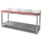 HCB Snijwerktafel - 200 cm - RVS - Polyethylene, Verzenden, Nieuw in verpakking, RVS Meubilair