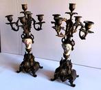Kandelaber 47 cm de hoogte (2) - Brons, Porselein -, Antiek en Kunst