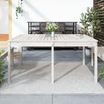 vidaXL Tuintafel 159,5x82,5x76 cm massief grenenhout wit, Tuin en Terras, Tuintafels, Verzenden, Nieuw