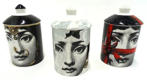Pot (3) - Fornasetti-stijl - Keramiek - Set van 3, Antiek en Kunst, Kunst | Designobjecten