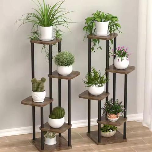 Metalen Plantenrek 6/7/8 Lagen – Voor Binnen &amp; Buiten, Tuin en Terras, Tuintafels, Nieuw, Verzenden