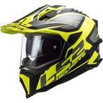 LS2 MX701 Explorer Alter Matt Zwart Fluo Geel  ECE 22.06, Motoren, Kleding | Motorhelmen, S, Nieuw met kaartje, Overige merken