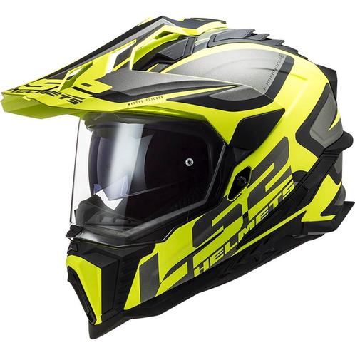 LS2 MX701 Explorer Alter Matt Zwart Fluo Geel  ECE 22.06, Motoren, Kleding | Motorhelmen, Offroadhelm, Heren, XXL, Nieuw met kaartje