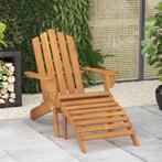 vidaXL Adirondack tuinstoel met voetensteun massief, Tuin en Terras, Tuinstoelen, Verzenden, Nieuw, Hout