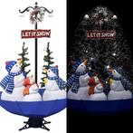 vidaXL Kerstboom sneeuwend met paraplubasis 170 cm PVC blauw, Verzenden, Nieuw