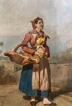 Giuseppe Cimaglia (1849-1905), Attr. a - Popolana, Antiek en Kunst