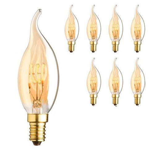 8x E14 LED lamp | Kaarslamp |  2.8W 2000K extra warm dimbaar, Huis en Inrichting, Lampen | Losse lampen, E14 (klein), Nieuw, Minder dan 30 watt