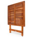 Bijzettafel acaciahout 70x70x73cm inklapbaar (Tafels), Tuin en Terras, Verzenden, Nieuw