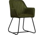 Eetkamerstoel Doris microleder Groen Bull | W en W furniture, Ophalen of Verzenden, Nieuw