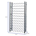 Wijnrek | 72 flessen | 65x20x120cm | Staal | Flessenrek |, Verzenden, Nieuw, 25 flessen of meer, Metaal