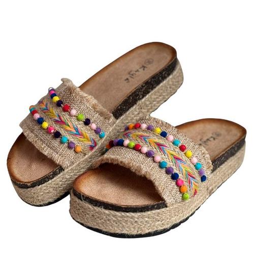 Boho Ibiza Slippers maten 36 t/m 41, Kleding | Dames, Schoenen, Slippers, Nieuw, Ophalen of Verzenden
