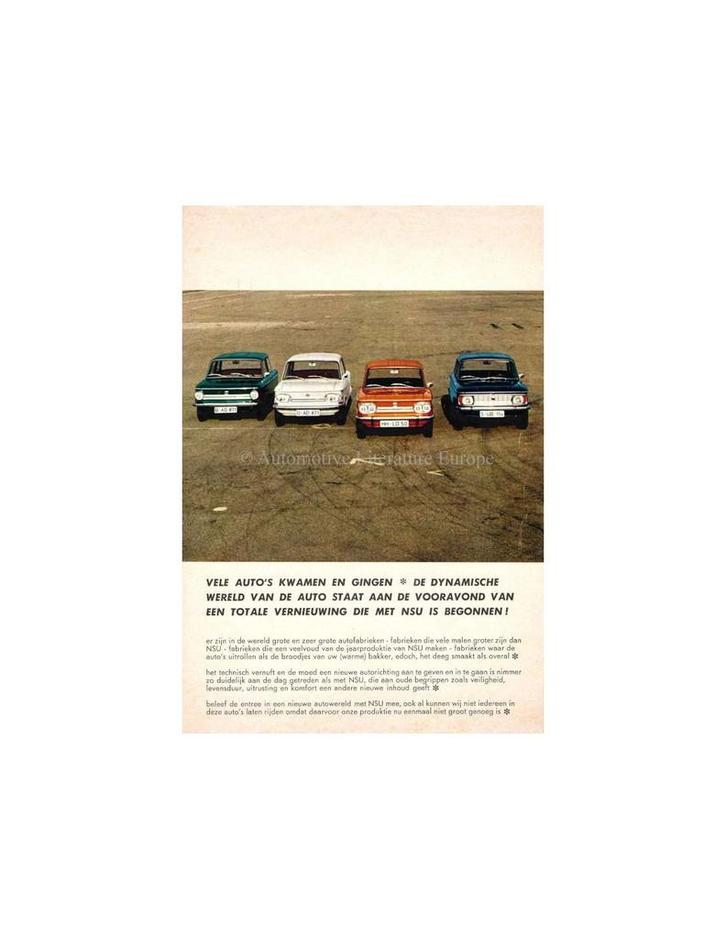 1968 NSU PROGRAMMA BROCHURE NEDERLANDS, Boeken, Auto's | Folders en Tijdschriften
