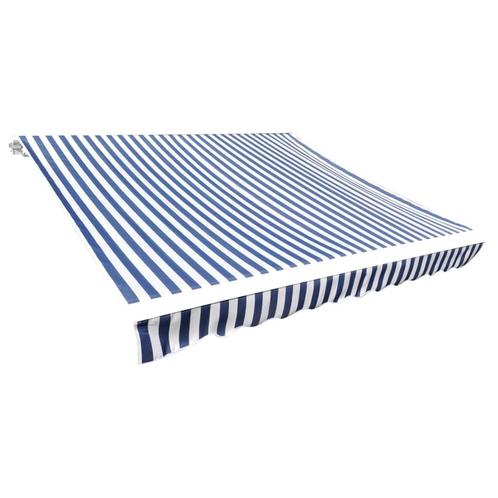 vidaXL Luifeldoek 4x3 m canvas blauw en wit, Tuin en Terras, Zonneschermen, Nieuw, Verzenden