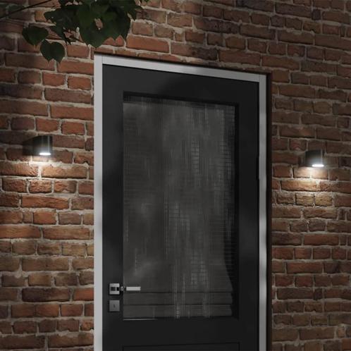 vidaXL Buitenwandlamp gegoten aluminium zwart, Tuin en Terras, Buitenverlichting, Nieuw, Verzenden