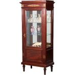 Hollandse mahonie Empire stijl vitrine ca 1880 met brons be, Ophalen of Verzenden