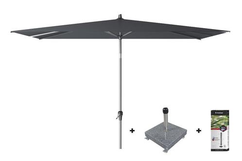 Platinum Riva stokparasol 3x2 - Antraciet met voet en hoes, Tuin en Terras, Tuinsets en Loungesets, Nieuw, Overige materialen