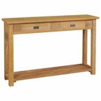 vidaXL Wandtafel 120x30x80 cm massief teakhout, Verzenden, Nieuw