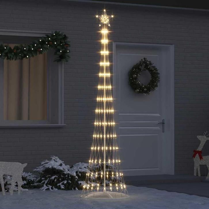 vidaXL LED Kerstboom met 290 LED Warmwit 70 x 70 x 250 cm, Diversen, Kerst, Nieuw, Verzenden