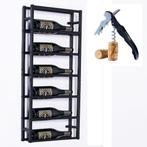 Wijnrek | 6 flessen | Wandmontage  | Rek voor muur | Staal, Huis en Inrichting, Woonaccessoires | Wijnrekken, 5 tot 15 flessen