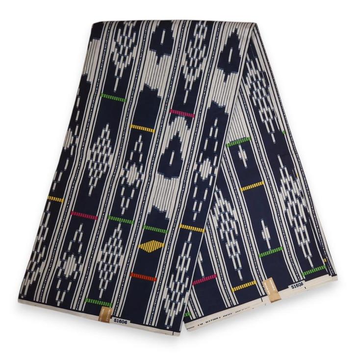 Afrikaanse stof - Blauw PO-5023 - Poly - 1 yard, Hobby en Vrije tijd, Stoffen en Lappen, Nieuw, Ophalen of Verzenden