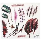 Halloween plaktattoo set van 12x horror wonden - Tatoeages, Ophalen of Verzenden, Nieuw