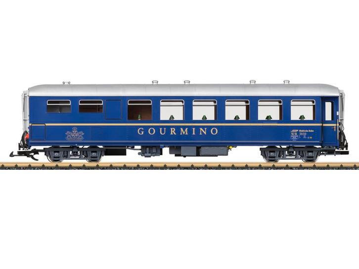 LGB 30522 Speisewagen Gourmino WR 3810 RhB Metallrader (Q..., Hobby en Vrije tijd, Modeltreinen | Overige schalen, Overige typen
