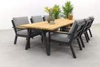 4SO Proton/Ambassador 280x100 cm. - Low dining 7-delige, Nieuw, Tuinset, Hout, Verzenden