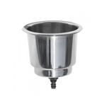 Bekerhouder RVS met afvoerplug inb.4 1/4", Ophalen of Verzenden, Nieuw, Motor en Techniek, Zeilboot of Motorboot