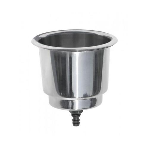 Bekerhouder RVS met afvoerplug inb.4 1/4", Watersport en Boten, Bootonderdelen, Motor en Techniek, Nieuw, Zeilboot of Motorboot