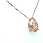 Halsketting - 14 karaat Witgoud - 4.08ct. tw. Roze Diamant, Nieuw