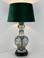 Vaas gemonteerde lamp - Hout, Porselein - een chinees