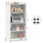 LIVSK 5-traps Keukenrek - Met Wielen en Haken - Transparante, Verzenden, Nieuw