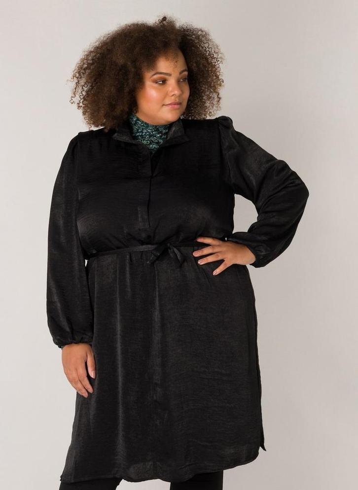 YESTA zwarte verlours de panne jurk Maat:, Kleding | Dames, Jurken, Overige kleuren, Nieuw, Verzenden