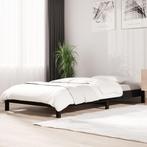Bed stapelbaar 90x190 cm massief grenenhout zwart, Huis en Inrichting, Verzenden
