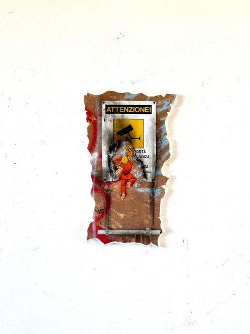 Mart Signed - KEN STREET FIGHTER Broken wall, Antiek en Kunst, Kunst | Schilderijen | Modern