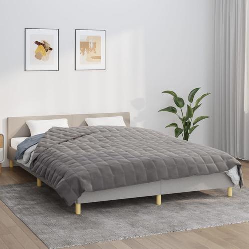 vidaXL Verzwaringsdeken 200x220 cm 9 kg stof grijs, Huis en Inrichting, Slaapkamer | Beddengoed, Grijs, Nieuw, Verzenden