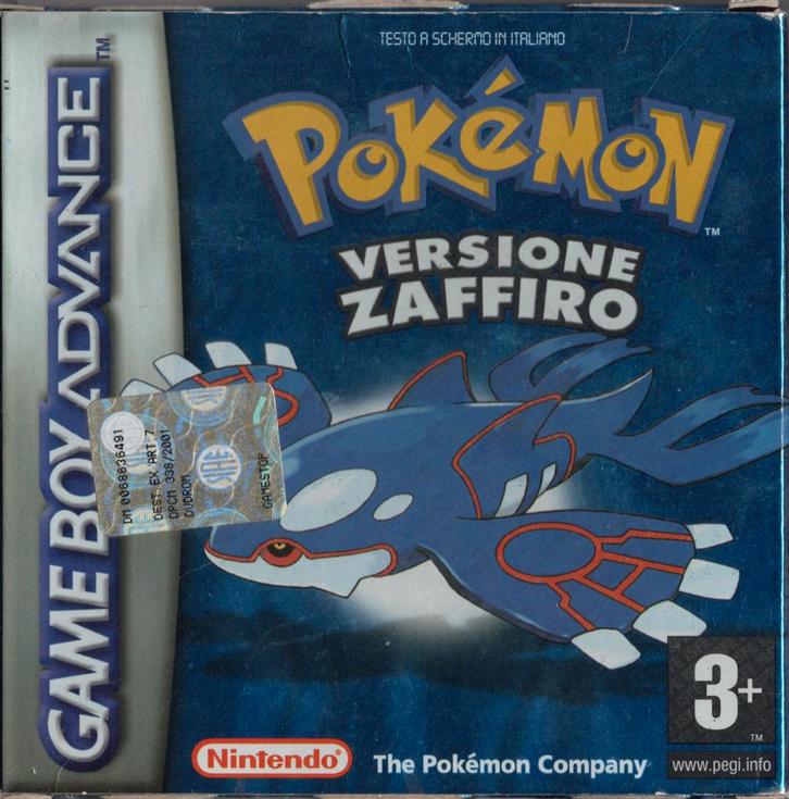 Game Boy Pokemon Sapphire Version - Italiaans (In doos), Spelcomputers en Games, Games | Nintendo Game Boy, Zo goed als nieuw