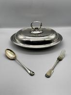 lovely vintage plated victorian ornate lidded serving dish