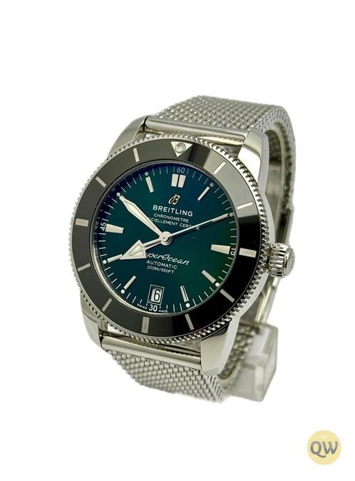 BREITLING SUPEROCEAN HERITAGE II 42 GREEN, Sieraden, Tassen en Uiterlijk, Horloges | Heren, Polshorloge, Zo goed als nieuw, Breitling