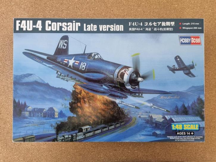 HobbyBoss 80387 F4U-4 Corsair 1:48, Hobby en Vrije tijd, Modelbouw | Vliegtuigen en Helikopters, Verzenden