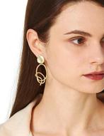 14K Vergulde Matte Vintage Statement Oorbellen - Perfect, Verzenden, Nieuw