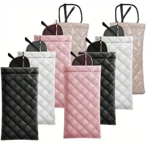 Gecomprimeerde Brillenkoker -Kliksluiting - Kunstleer, Sieraden, Tassen en Uiterlijk, Overige Accessoires, Verzenden