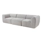 3-Zitsbank Hurvas modulaire bank 313x108x76 cm grijs [en.cas, Huis en Inrichting, Banken | Sofa's en Chaises Longues, Verzenden