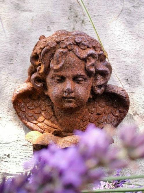 Beeldje, Cherubijn - 23 cm - IJzer, Antiek en Kunst, Curiosa en Brocante